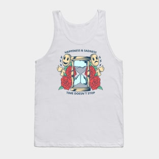 Happiness and Sadness, Time doesn't Stop design in colors Tank Top